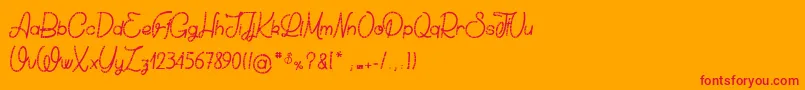 ChickenSocks Font – Red Fonts on Orange Background