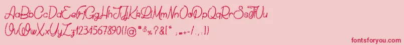 ChickenSocks Font – Red Fonts on Pink Background