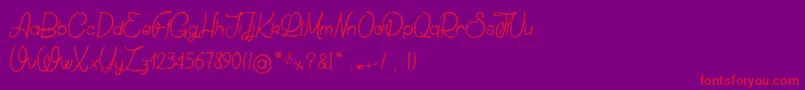 ChickenSocks Font – Red Fonts on Purple Background