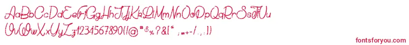 ChickenSocks Font – Red Fonts on White Background