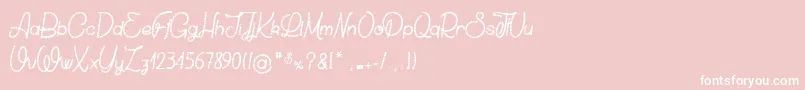 fuente ChickenSocks – Fuentes Blancas Sobre Fondo Rosa