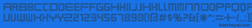 Karnivsv Font – Black Fonts on Blue Background