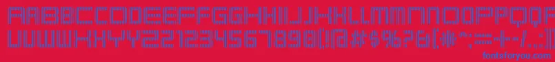 Karnivsv Font – Blue Fonts on Red Background