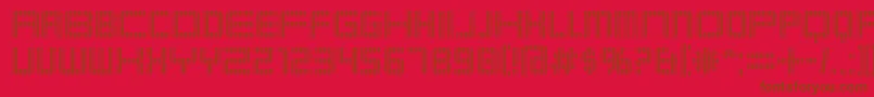 Karnivsv Font – Brown Fonts on Red Background