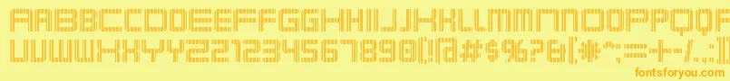 Karnivsv Font – Orange Fonts on Yellow Background