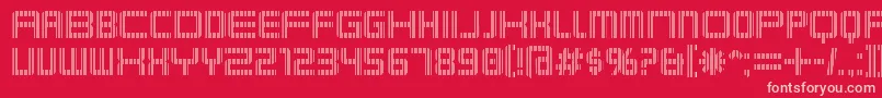 Karnivsv Font – Pink Fonts on Red Background