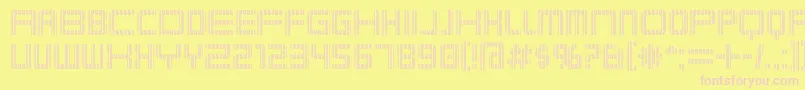 Karnivsv Font – Pink Fonts on Yellow Background