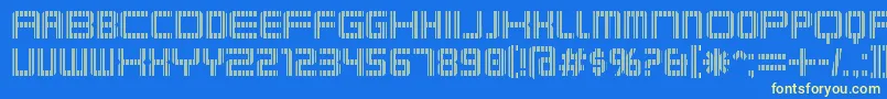 Karnivsv Font – Yellow Fonts on Blue Background