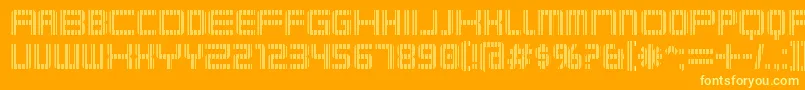 Karnivsv Font – Yellow Fonts on Orange Background