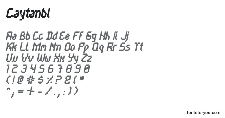 Шрифт Caytanbi – алфавит, цифры, специальные символы