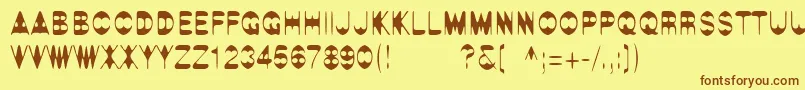 fuente LinotypeAlphabat – Fuentes Marrones Sobre Fondo Amarillo