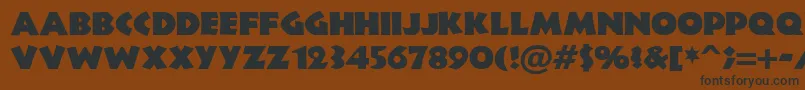 NewlandBlack Font – Black Fonts on Brown Background