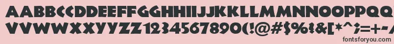 Weitere Informationen zur NewlandBlack-Schriftart NewlandBlack-Schriftart – Schwarze Schriften auf rosa Hintergrund