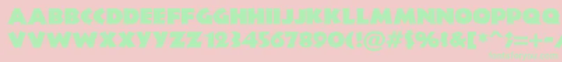 NewlandBlack-Schriftart – Grüne Schriften auf rosa Hintergrund