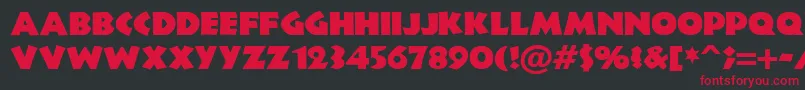 NewlandBlack Font – Red Fonts on Black Background