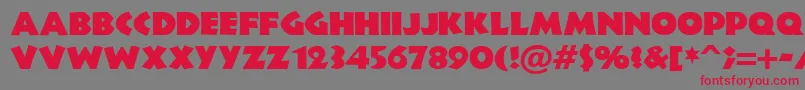 NewlandBlack Font – Red Fonts on Gray Background