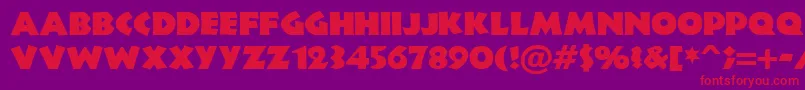 NewlandBlack Font – Red Fonts on Purple Background