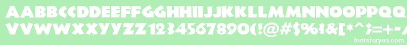 NewlandBlack Font – White Fonts on Green Background