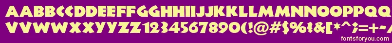 NewlandBlack Font – Yellow Fonts on Purple Background