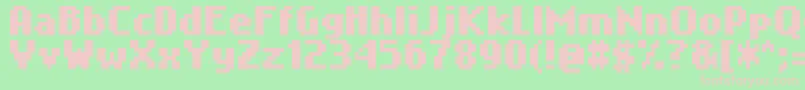 NokiaCellphoneFcSmall Font – Pink Fonts on Green Background