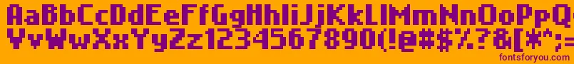 NokiaCellphoneFcSmall Font – Purple Fonts on Orange Background