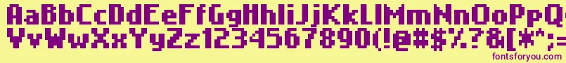 NokiaCellphoneFcSmall Font – Purple Fonts on Yellow Background