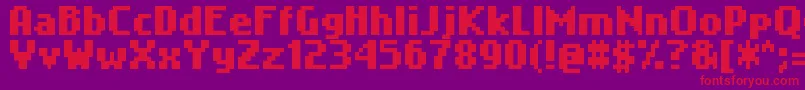 NokiaCellphoneFcSmall Font – Red Fonts on Purple Background