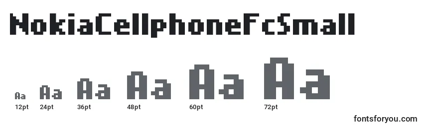 Größen der Schriftart NokiaCellphoneFcSmall