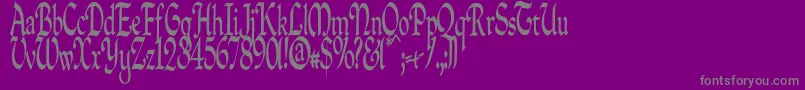 Quillpc Font – Gray Fonts on Purple Background