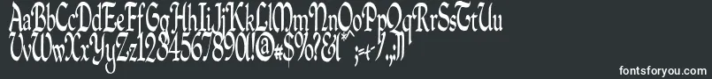 Quillpc-Schriftart – Weiße Schriften