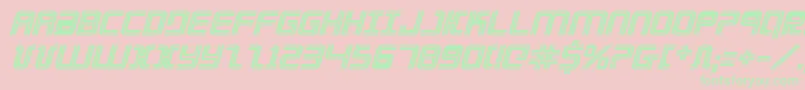 ElectionDayBoldItalic Font – Green Fonts on Pink Background