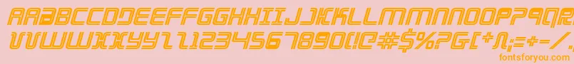 ElectionDayBoldItalic Font – Orange Fonts on Pink Background