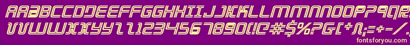 ElectionDayBoldItalic Font – Yellow Fonts on Purple Background