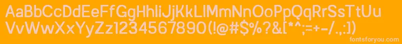 AustralSansStampRegular Font – Pink Fonts on Orange Background