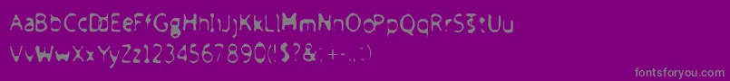 フォントFroufrou – 紫の背景に灰色の文字