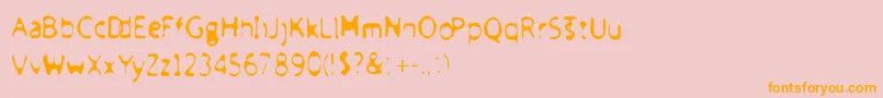 Froufrou Font – Orange Fonts on Pink Background