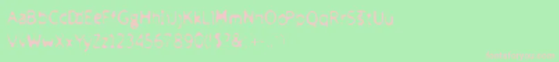 Froufrou Font – Pink Fonts on Green Background