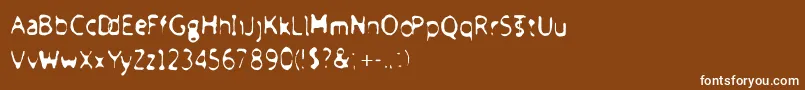 Froufrou Font – White Fonts on Brown Background