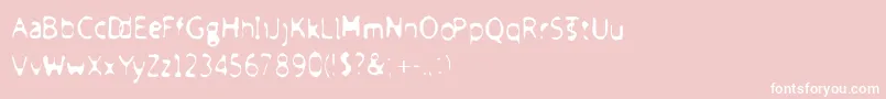 Шрифт Froufrou – белые шрифты на розовом фоне