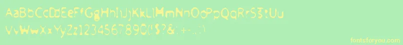 Froufrou Font – Yellow Fonts on Green Background