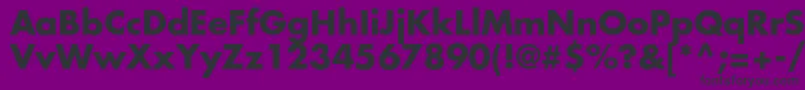 FavoritcBold-fontti – mustat fontit violetilla taustalla
