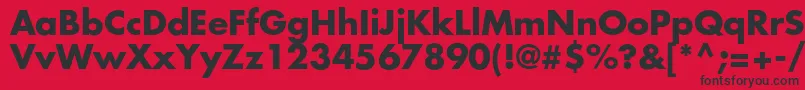 Czcionka FavoritcBold – czarne czcionki na czerwonym tle
