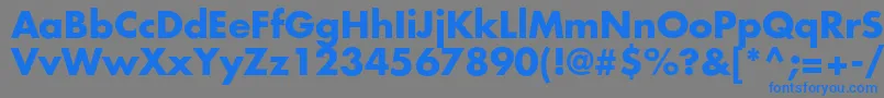 フォントFavoritcBold – 灰色の背景に青い文字