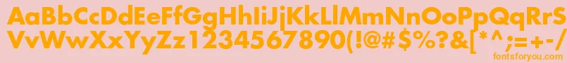 FavoritcBold Font – Orange Fonts on Pink Background