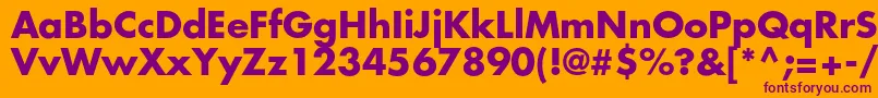 FavoritcBold Font – Purple Fonts on Orange Background