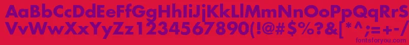 FavoritcBold Font – Purple Fonts on Red Background