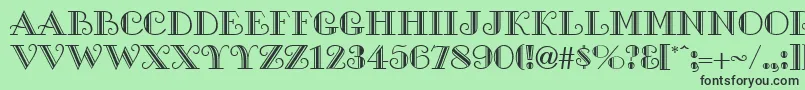 GeGalleria Font – Black Fonts on Green Background