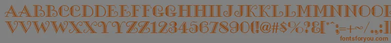 GeGalleria Font – Brown Fonts on Gray Background