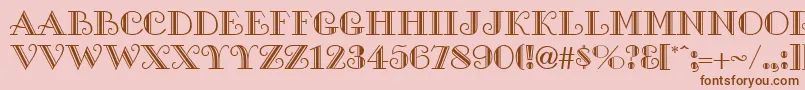 GeGalleria Font – Brown Fonts on Pink Background