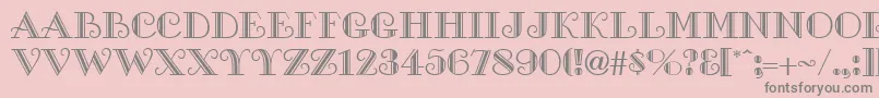 GeGalleria Font – Gray Fonts on Pink Background